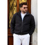 Madmext Füme Çift Fermuarlı Dik Yaka Peluş Erkek Ceket E7193