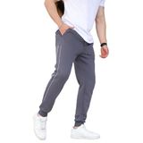 Madmext Füme Erkek Paçası Lastikli Yandan Şeritli Baskılı Eşofman Altı 6551,Füme 2XL