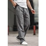 Madmext Füme Erkek Rahat Kesim Keten Pantolon 6539