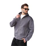 Madmext Füme Fermuarlı Kapüşonlu Erkek Hırka E7174,Füme M