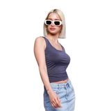 Madmext Füme Kalın Askılı Kadın Bluz Mg1998,Füme M