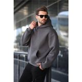 Madmext Füme Kapüşonlu Kanguru Cep Erkek Sweatshirt E7169