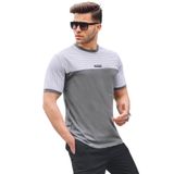 Madmext Füme Kazayağı Desenli Erkek Tişört 6103,Füme S