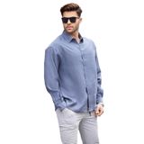 Madmext Füme Uzun Kollu Oversize Erkek Gömlek 6733,Füme L