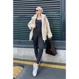 Madmext Füme Yüksek Bel Kadın Tayt Mg2230