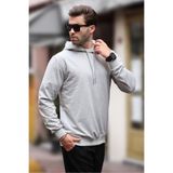 Madmext Gri Kapüşonlu Erkek Sweatshirt 7069,Gri 2XL