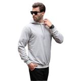 Madmext Gri Kapüşonlu Erkek Sweatshirt 7069,Gri L