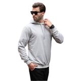 Madmext Gri Kapüşonlu Erkek Sweatshirt 7069,Gri S