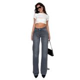 Madmext Gri Yüksek Bel Kadın Wide Leg Pantolon Mg2388,Gri 38