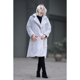 Madmext Gri Yumuşak Dokulu Peluş Kaban MG1971 - 2XL
