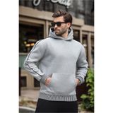 Madmext Grimelanj Kapüşonlu Kanguru Cep Erkek Sweatshirt E7163,Grimelanj L