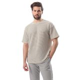 Madmext Haki Bisiklet Yaka Pamuklu Çizgili Erkek T-Shirt E7121,Haki L