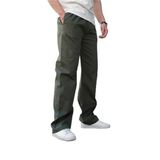 Madmext Haki Bol Paça Beli Bağlamalı Erkek Pantolon E7403,Haki M