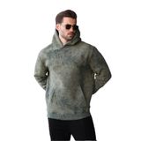 Madmext Haki Desenli Kapüşonlu Erkek Sweatshirt E7167,Haki S