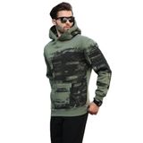 Madmext Haki Kapüşonlu Desenli Cep Detaylı Erkek Sweatshirt 7059,Haki S