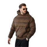 Madmext Haki Kapüşonlu Erkek Şişme Mont 7235,Haki M