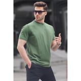 Madmext Haki Yeşili Regular Fit Basic Erkek Tişört 6131 Haki