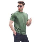 Madmext Haki Yeşili Regular Fit Basic Erkek Tişört 6131,Haki Yeşili M
