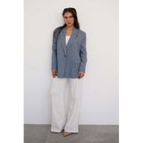 Madmext İndigo Oversize Blazer Kadın Ceket Mg2445,Lacivert L