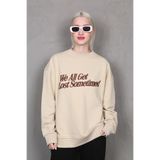 Madmext Kadın Baskılı Sweatshirt, Bej, S Beden
