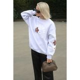 Madmext Kadın Bisiklet Yaka Baskılı Sweatshirt, Karmelanj, S Beden