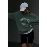 Madmext Kadın Kansas State Wildcats Sweatshirt, Koyu Yeşil, S Beden