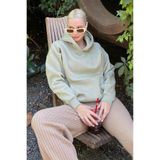Madmext Kadın Kapüşonlu, Oversize, Cepli Sweatshirt, Çağla Yeşili, XL