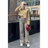 Madmext Kadın Kot Pantolon Straight Wide