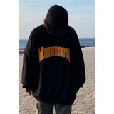 Madmext Kadın Minnesota Baskılı Kapüşonlu Sweatshirt, Siyah, S Beden