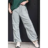 Madmext Kadın Mint Yeşili Paraşüt Kumaş Wide Leg Jogger Pantolon, S Beden