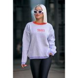 Madmext Kadın Oversize Bebe Yaka Uzun Kollu Kazak, Mor
