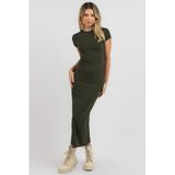 Madmext, Kadın, Uzun, Basic Elbise, Haki, M