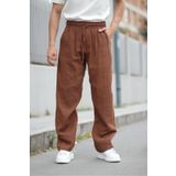 Madmext Kahverengi %100 Pamuklu Rahat Kesim Erkek Pantolon E6562