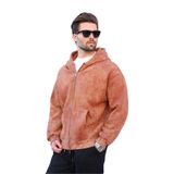 Madmext Kahverengi Çift Fermuarlı Batik Desenli Erkek Hırka E7175,Kahverengi S