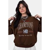 Madmext Kahverengi Kadın Sweatshirt MG930