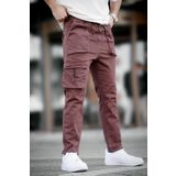 Madmext Kahverengi Kargo Cep Erkek Pantolon 6886