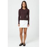 Madmext Kahverengi Kaşkorse Hırka, Düğmeli, Uzun Kollu, Slim Fit