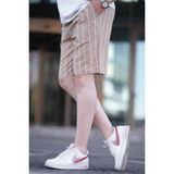 Madmext Kahverengi Rahat Kesim Erkek Keten Kapri Şort 6543 - 2XL