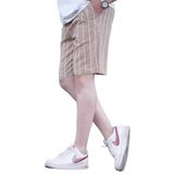 Madmext Kahverengi Rahat Kesim Erkek Keten Kapri Şort 6543,Kahverengi L