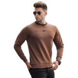 Madmext Kahverengi Triko Erkek Kazak 5288,Kahverengi L