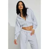 Madmext Karmelanj Crop Kapşonlu Fermuarlı Kadın Sweatshirt MG2608
