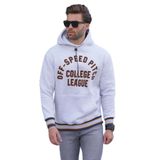 Madmext Karmelanj Kapüşonlu Cep Detaylı Baskılı Erkek Sweatshirt 7068,Karmelanj L