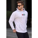 Madmext Karmelanj Kapüşonlu Nakışlı Erkek Sweatshirt 6145
