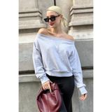 Madmext Karmelanj Kayık Yaka Kadın Sweatshirt Mg2239,Karmelanj S