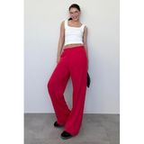 Madmext Kırmızı Bol Paça Kadın Eşofman Altı Mg2279,Kırmızı XS