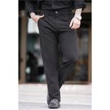 Madmext Koyu Siyah Regular Fit Düz Kesim Yan Cepli Erkek Pantolon 6540