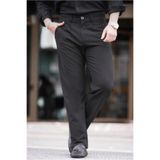 Madmext Koyu Siyah Regular Fit Düz Kesim Yan Cepli Erkek Pantolon 6540,Siyah S