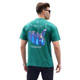 Madmext Koyu Yeşil Sırt Baskılı Regular Fit Erkek Tişört 6121,Koyu Yeşil M