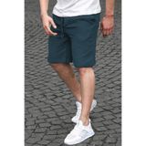Madmext Lacivert Basic Keten Erkek Şort 6506