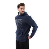 Madmext Lacivert Baskılı Kapüşonlu Cep Detaylı Erkek Sweatshirt 7062,Lacivert M